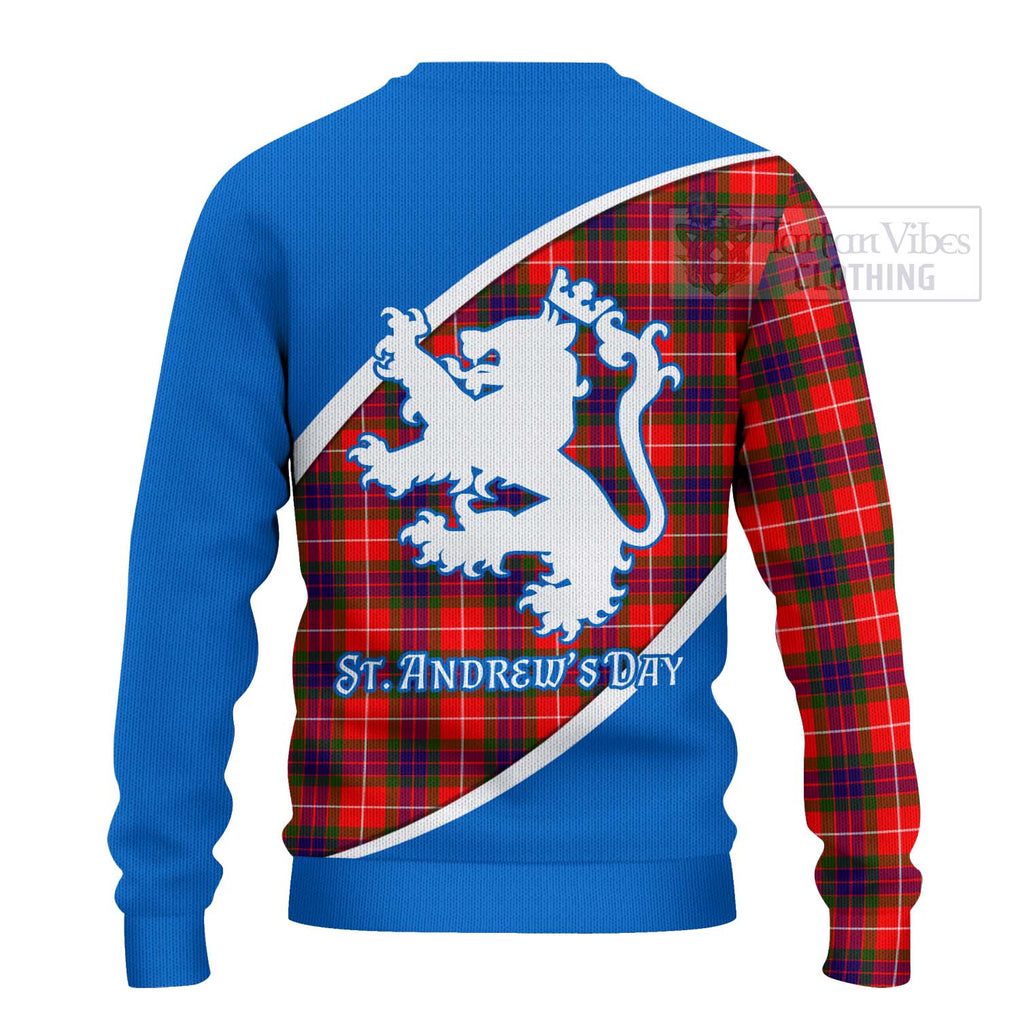 Tartan Vibes Clothing Abernethy Family Crest Tartan Knitted Sweater Celebrate Saint Andrew's Day in Style