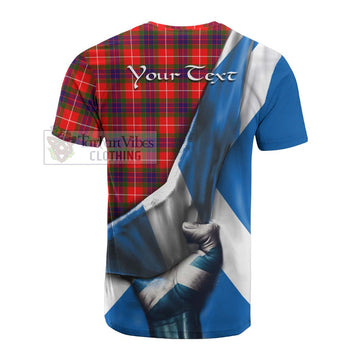 Abernethy Tartan Cotton T-shirt with Family Crest Scotland Patriotic Style