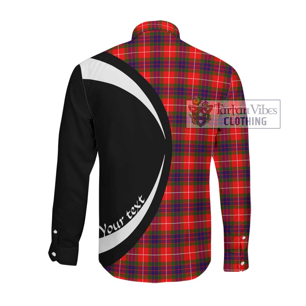 Tartan Vibes Clothing Abernethy Tartan Long Sleeve Button Up with Family Crest Circle Style