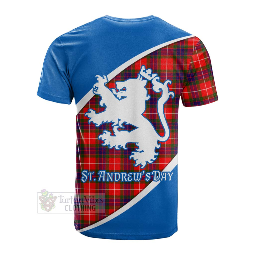 Tartan Vibes Clothing Abernethy Family Crest Tartan Cotton T-shirt Celebrate Saint Andrew's Day in Style