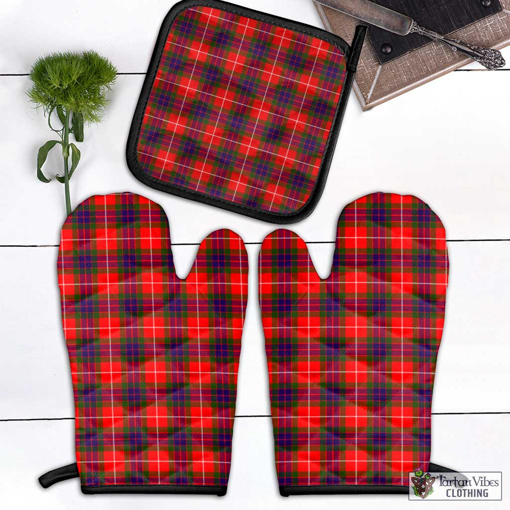 Abernethy Tartan Combo Oven Mitt & Pot-Holder Black - Tartan Vibes Clothing