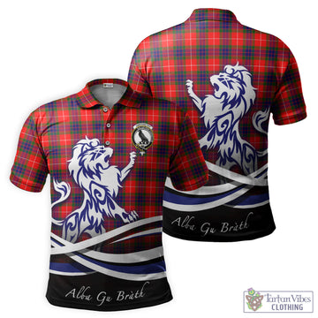 Abernethy Tartan Polo Shirt with Alba Gu Brath Regal Lion Emblem