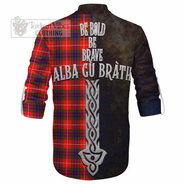 Abernethy Tartan Family Crest Ghillie Kilt Shirt Alba Gu Brath Be Brave Lion Ancient Style - Tartan Vibes Clothing