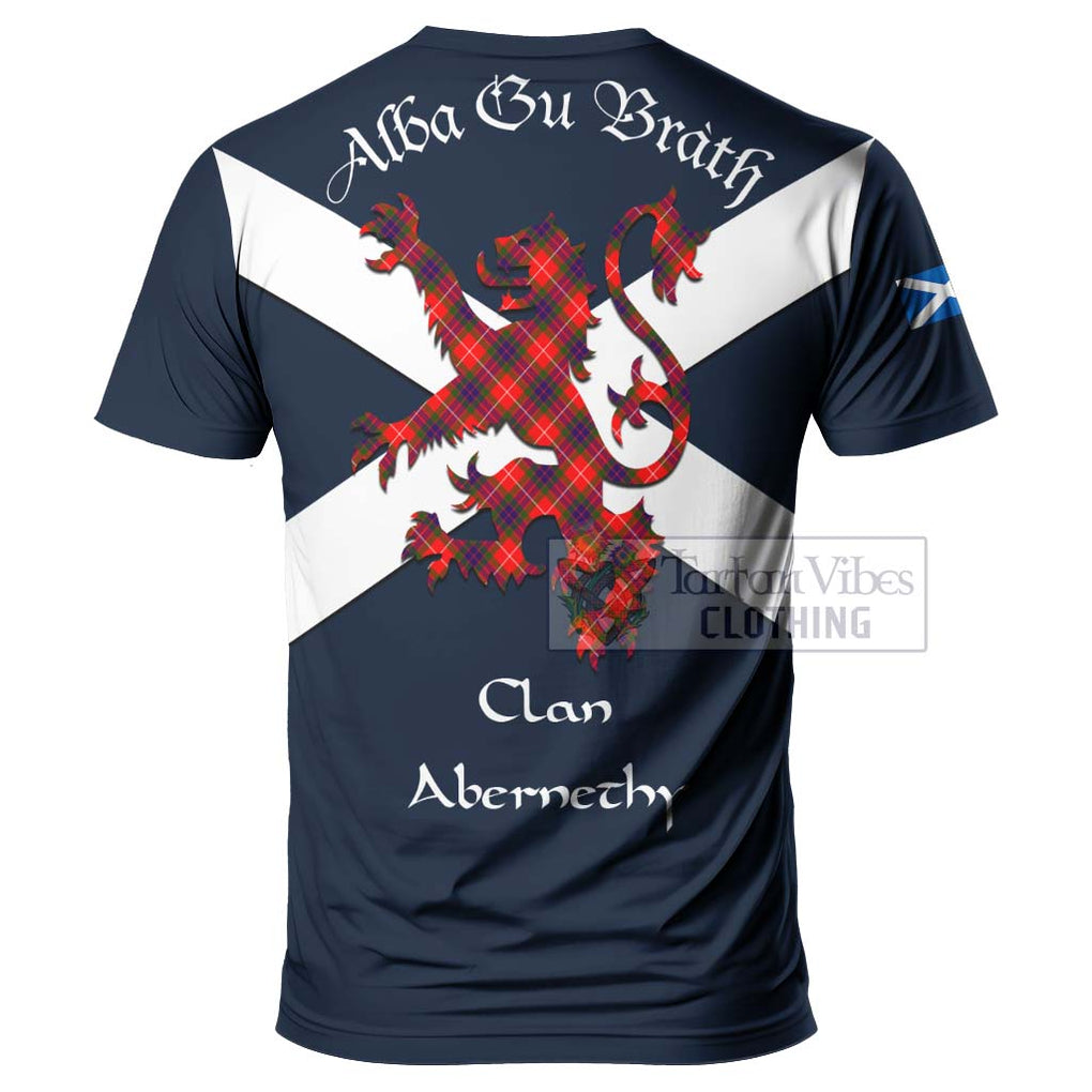 Tartan Vibes Clothing Abernethy Tartan Lion Rampant T-Shirt – Proudly Display Your Heritage with Alba Gu Brath and Clan Name