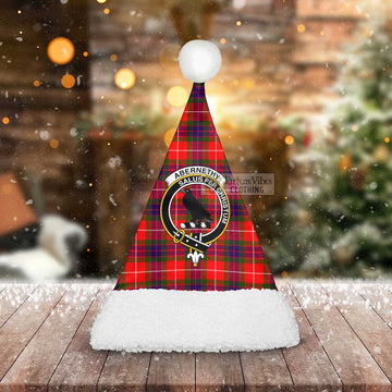 Abernethy Tartan Christmas Santa Hats with Family Crest