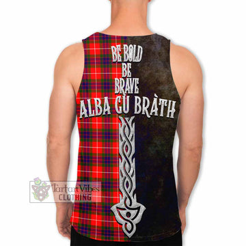 Abernethy Tartan Family Crest Men's Tank Top Alba Gu Brath Be Brave Lion Ancient Style - Tartan Vibes Clothing