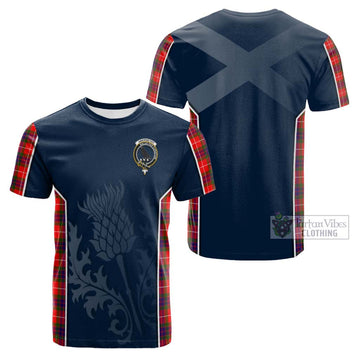 Abernethy Tartan Cotton T-shirt with Family Crest and Scottish Thistle Vibes Sport Style