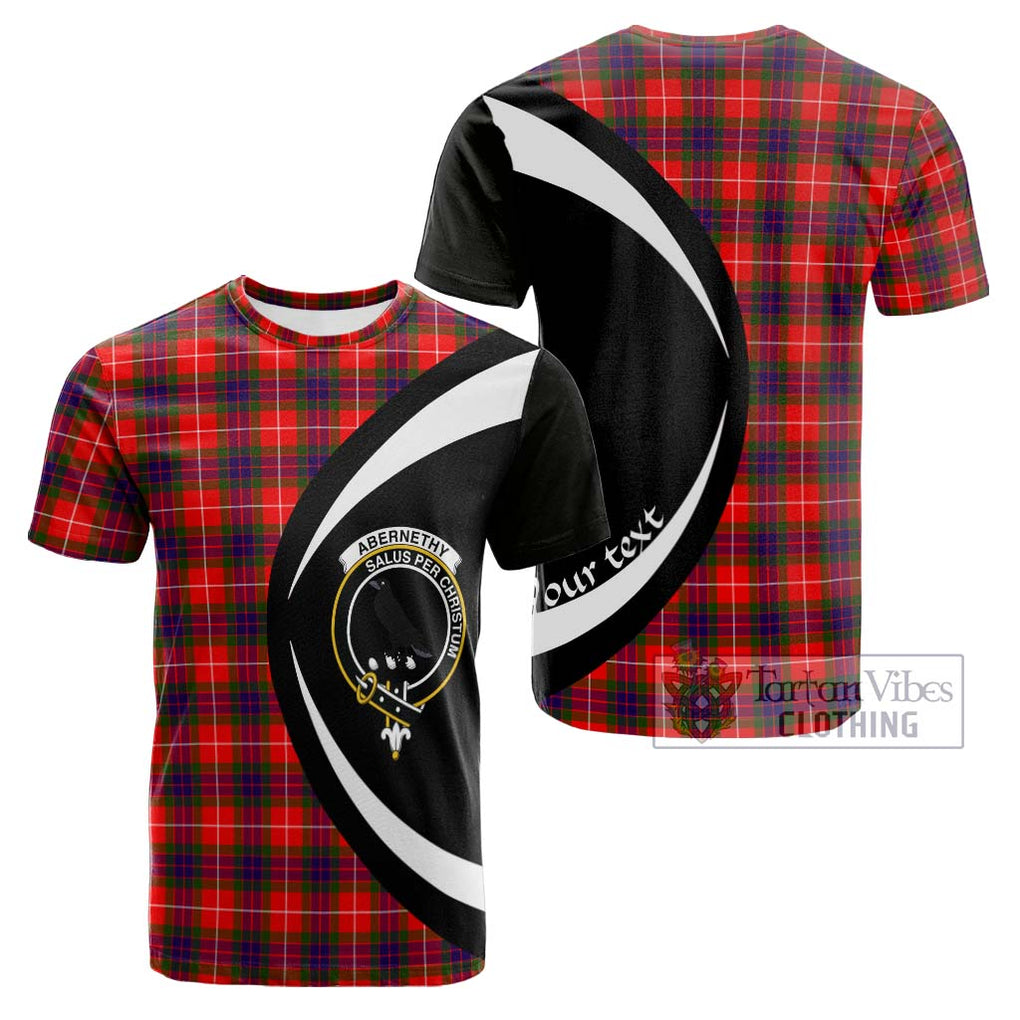 Tartan Vibes Clothing Abernethy Tartan Cotton T-shirt with Family Crest Circle Style