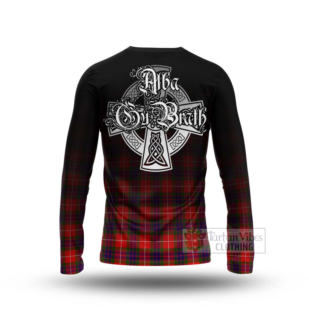 Tartan Vibes Clothing Abernethy Tartan Long Sleeve T-Shirt Featuring Alba Gu Brath Family Crest Celtic Inspired