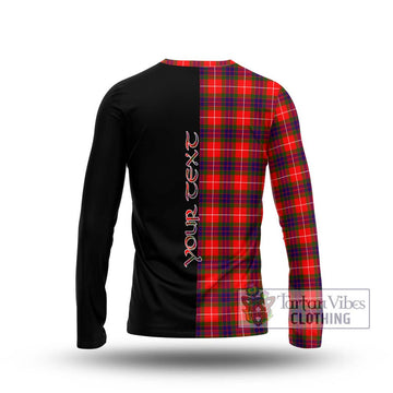 Abernethy Tartan Long Sleeve T-Shirt with Family Crest and Half Of Me Style - Tartan Vibes Clothing