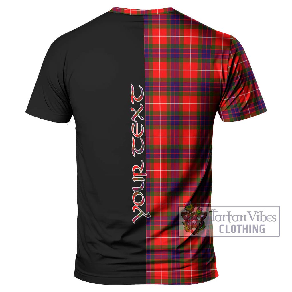 Abernethy Tartan T-Shirt with Family Crest and Half Of Me Style - Tartanvibesclothing Shop