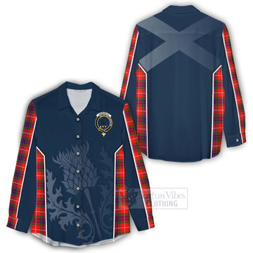 Abernethy Tartan Women's Casual Shirt with Family Crest and Scottish Thistle Vibes Sport Style