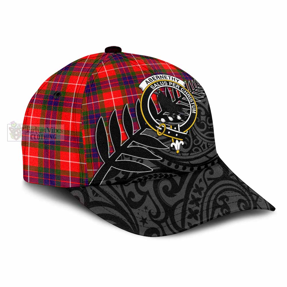 Tartan Vibes Clothing Abernethy Tartan Classic Cap with New Zealand Silver Fern Half Style