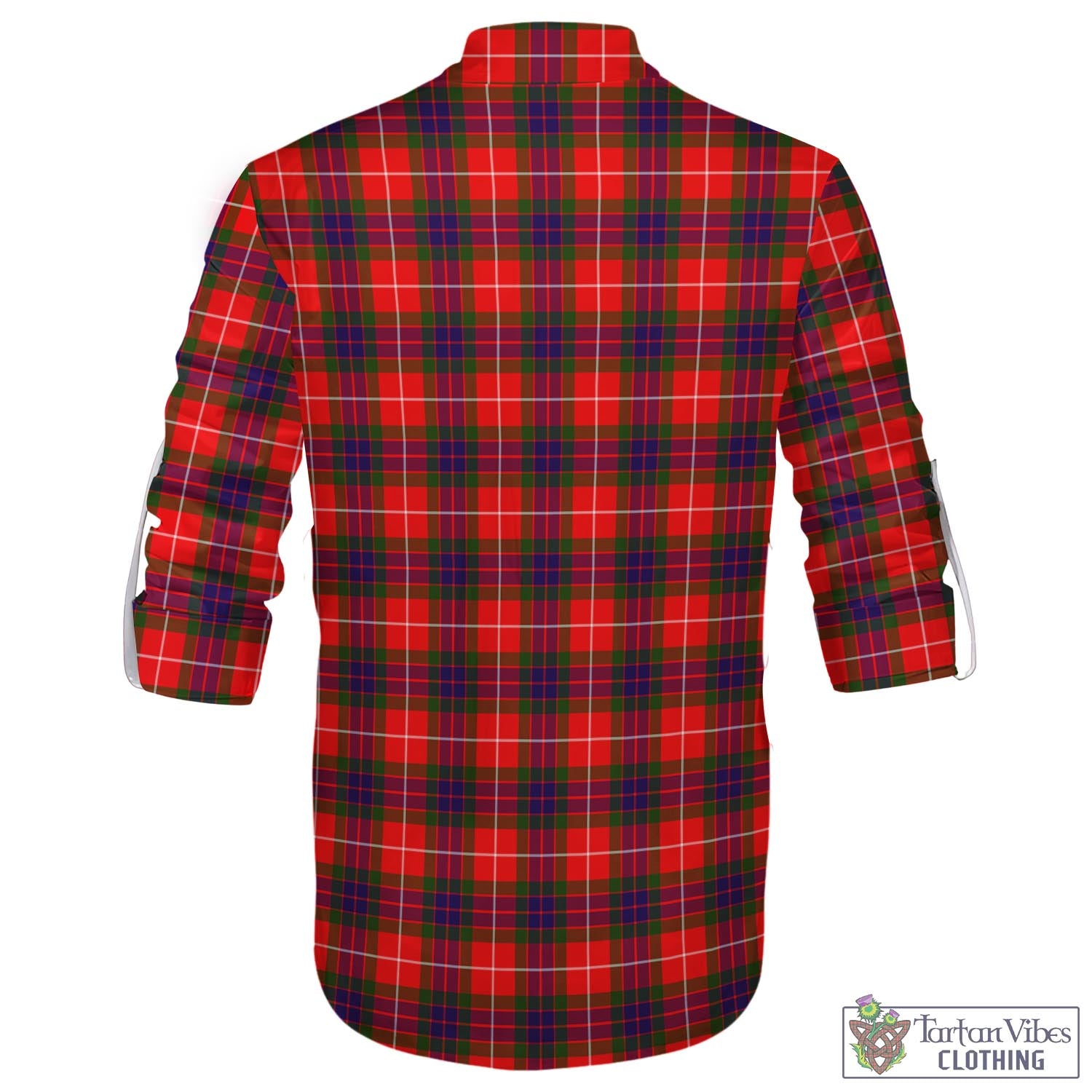 Tartan Vibes Clothing Abernethy Tartan Men's Scottish Traditional Jacobite Ghillie Kilt Shirt