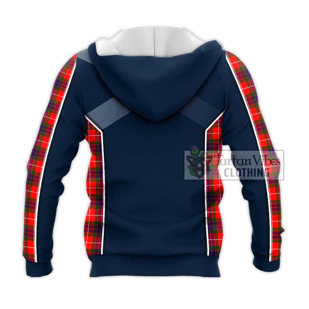 Abernethy Tartan Knitted Hoodie with Family Crest and Lion Rampant Vibes Sport Style - Tartan Vibes Clothing