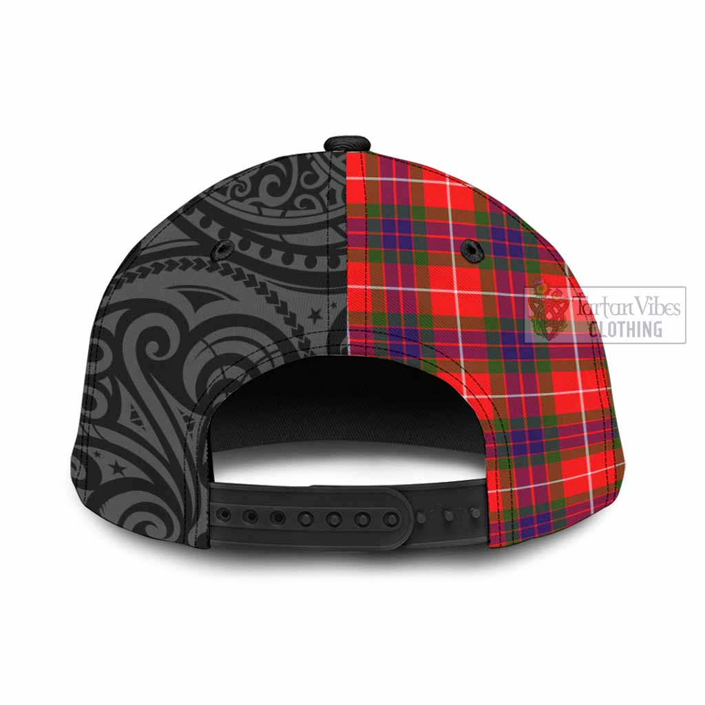 Tartan Vibes Clothing Abernethy Tartan Classic Cap with New Zealand Silver Fern Half Style