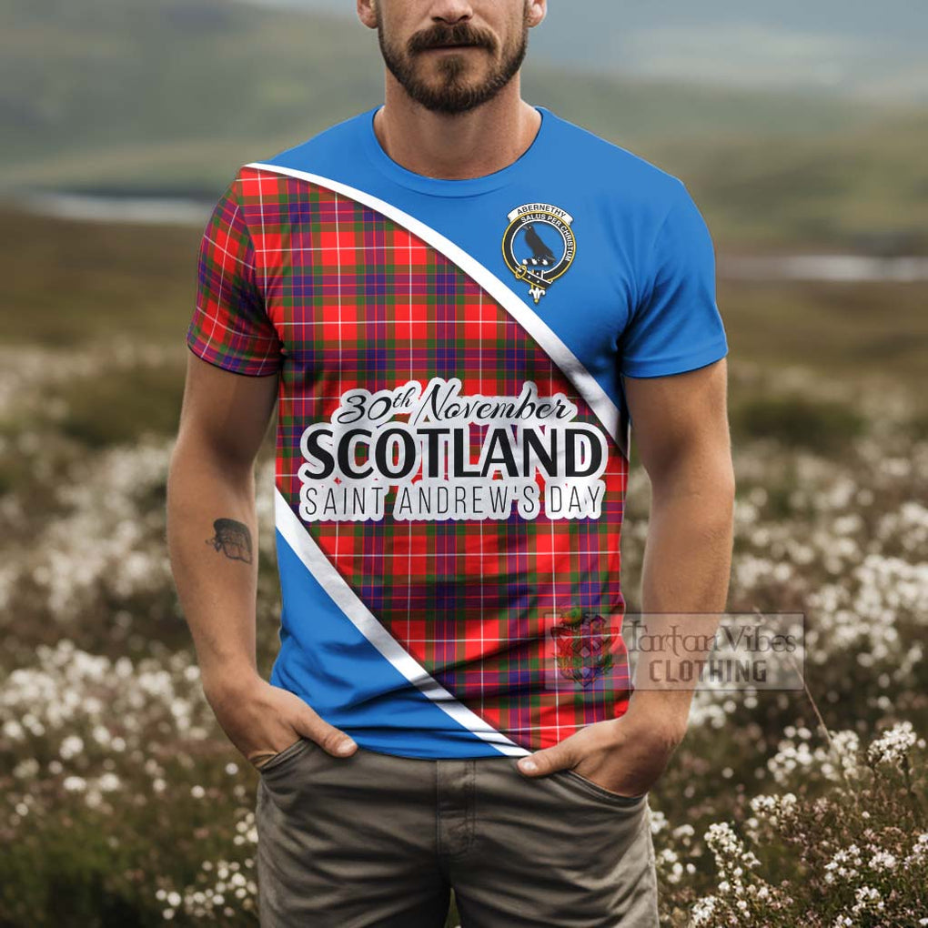 Tartan Vibes Clothing Abernethy Family Crest Tartan T-Shirt Celebrate Saint Andrew's Day in Style