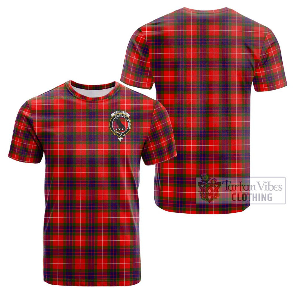 Abernethy Tartan Cotton T-Shirt with Family Crest Kid's Shirt - Tartanvibesclothing Shop