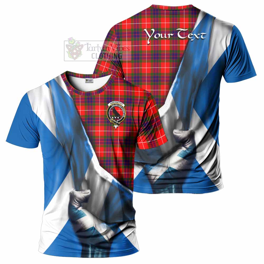 Tartan Vibes Clothing Abernethy Tartan T-Shirt with Family Crest Scotland Patriotic Style