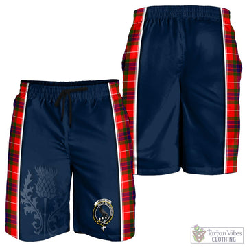 Abernethy Tartan Men's Shorts with Family Crest and Scottish Thistle Vibes Sport Style