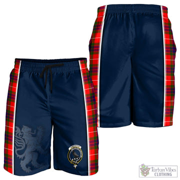 Abernethy Tartan Men's Shorts with Family Crest and Lion Rampant Vibes Sport Style