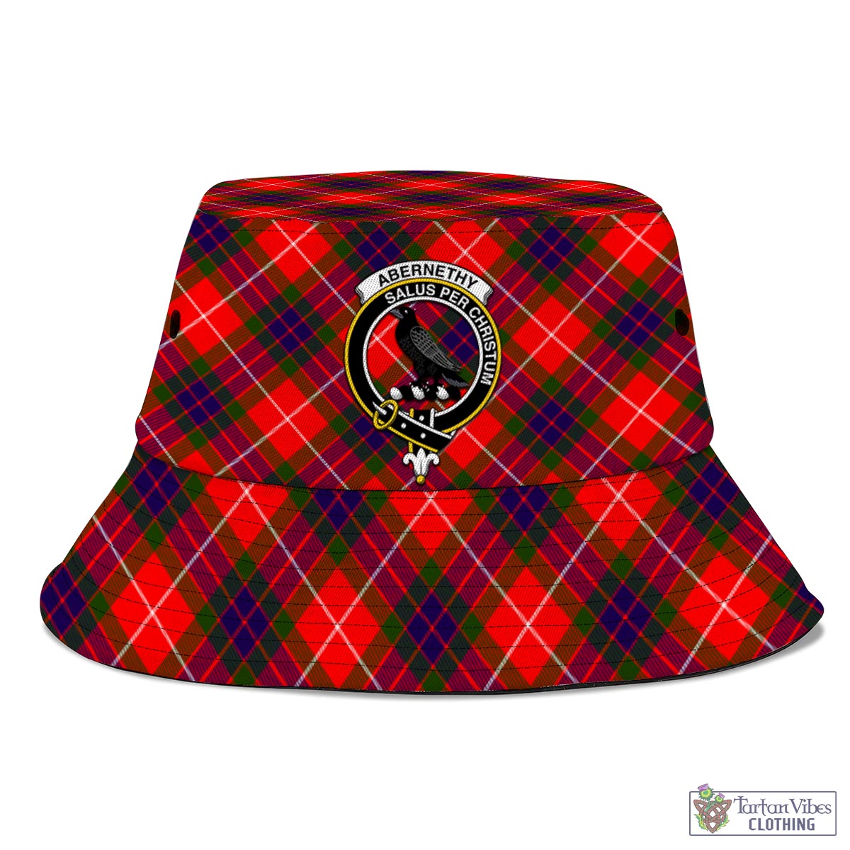 Tartan Vibes Clothing Abernethy Tartan Bucket Hat with Family Crest