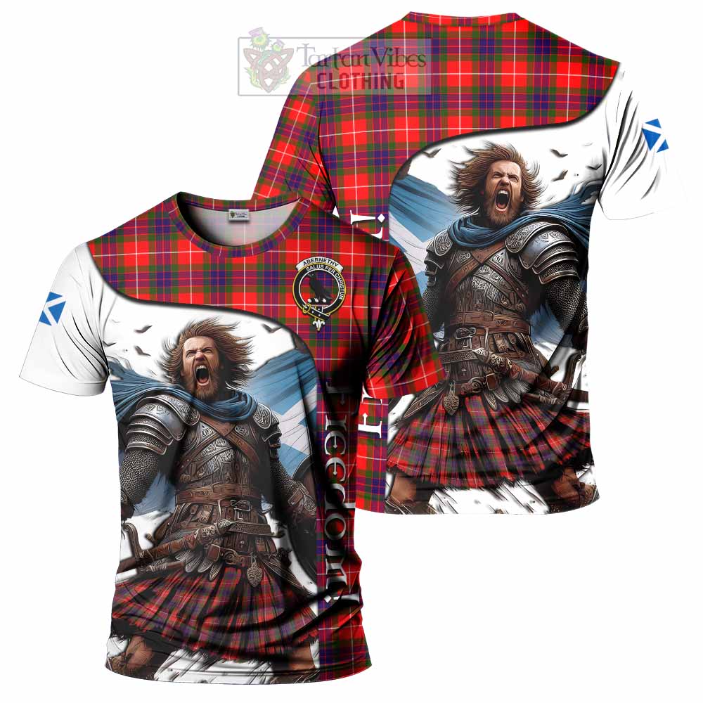 Abernethy Crest Tartan T-Shirt Inspired by the Freedom of Scottish Warrior