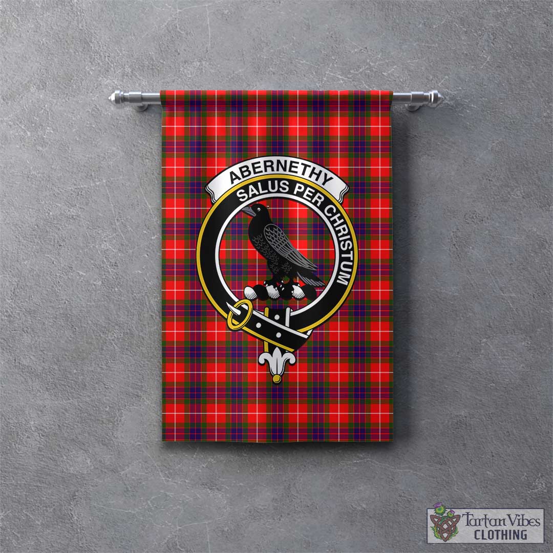 Tartan Vibes Clothing Abernethy Tartan Gonfalon, Tartan Banner with Family Crest