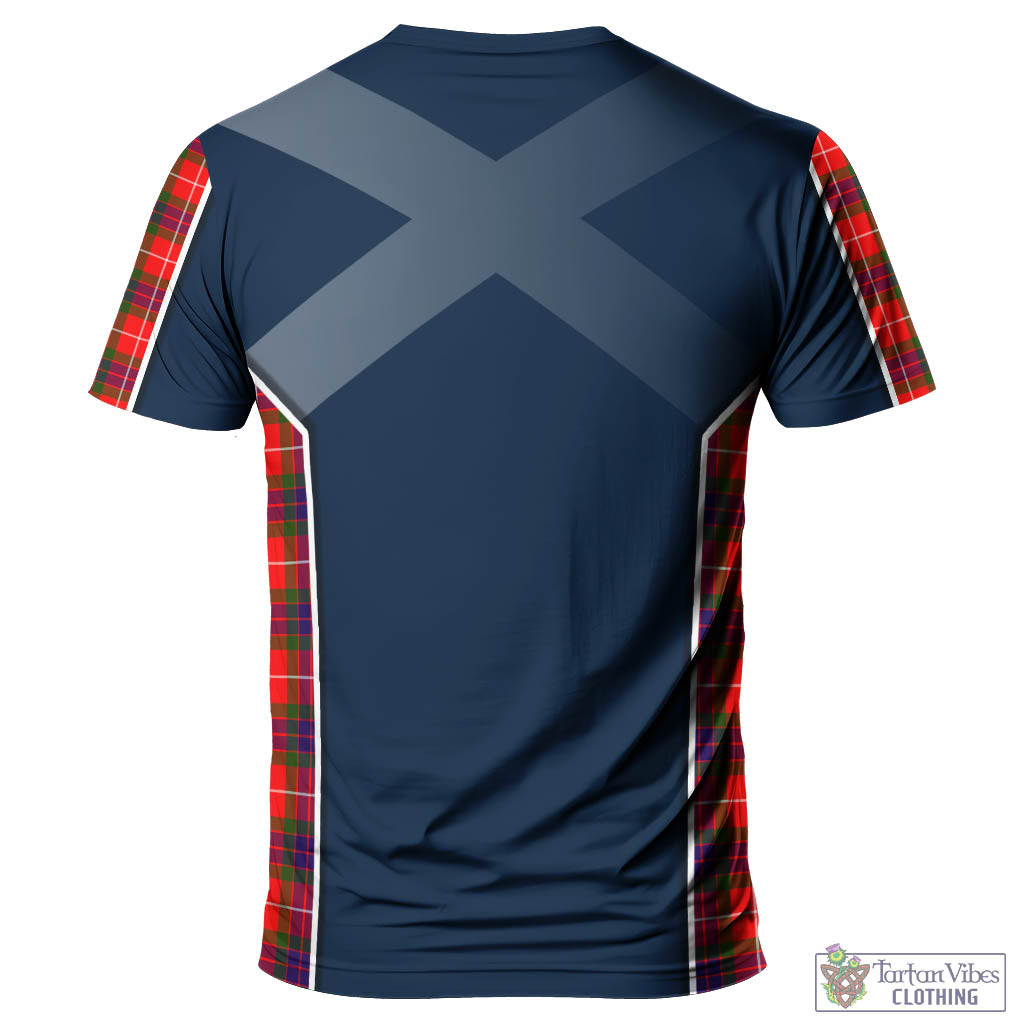 Tartan Vibes Clothing Abernethy Tartan T-Shirt with Family Crest and Scottish Thistle Vibes Sport Style