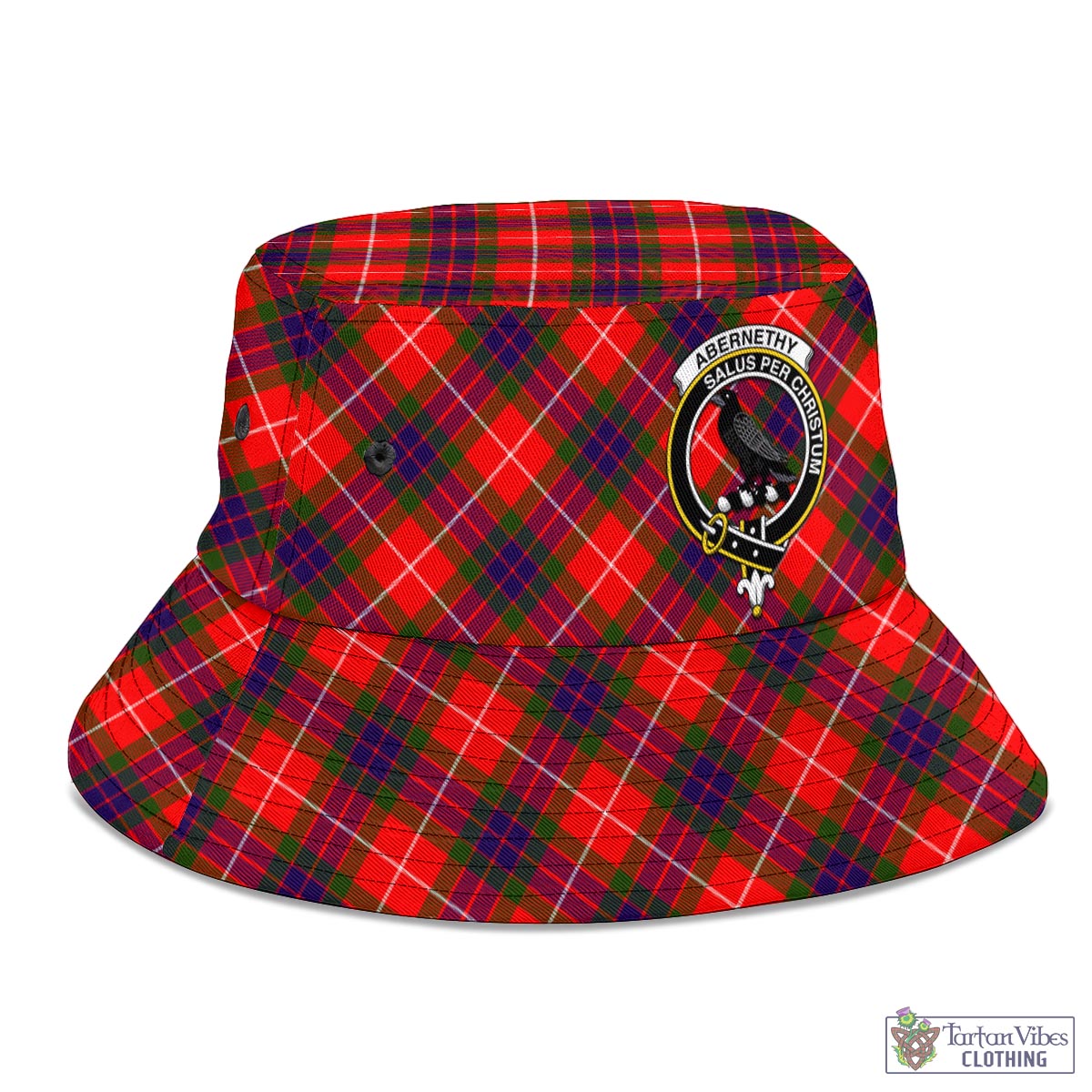 Tartan Vibes Clothing Abernethy Tartan Bucket Hat with Family Crest