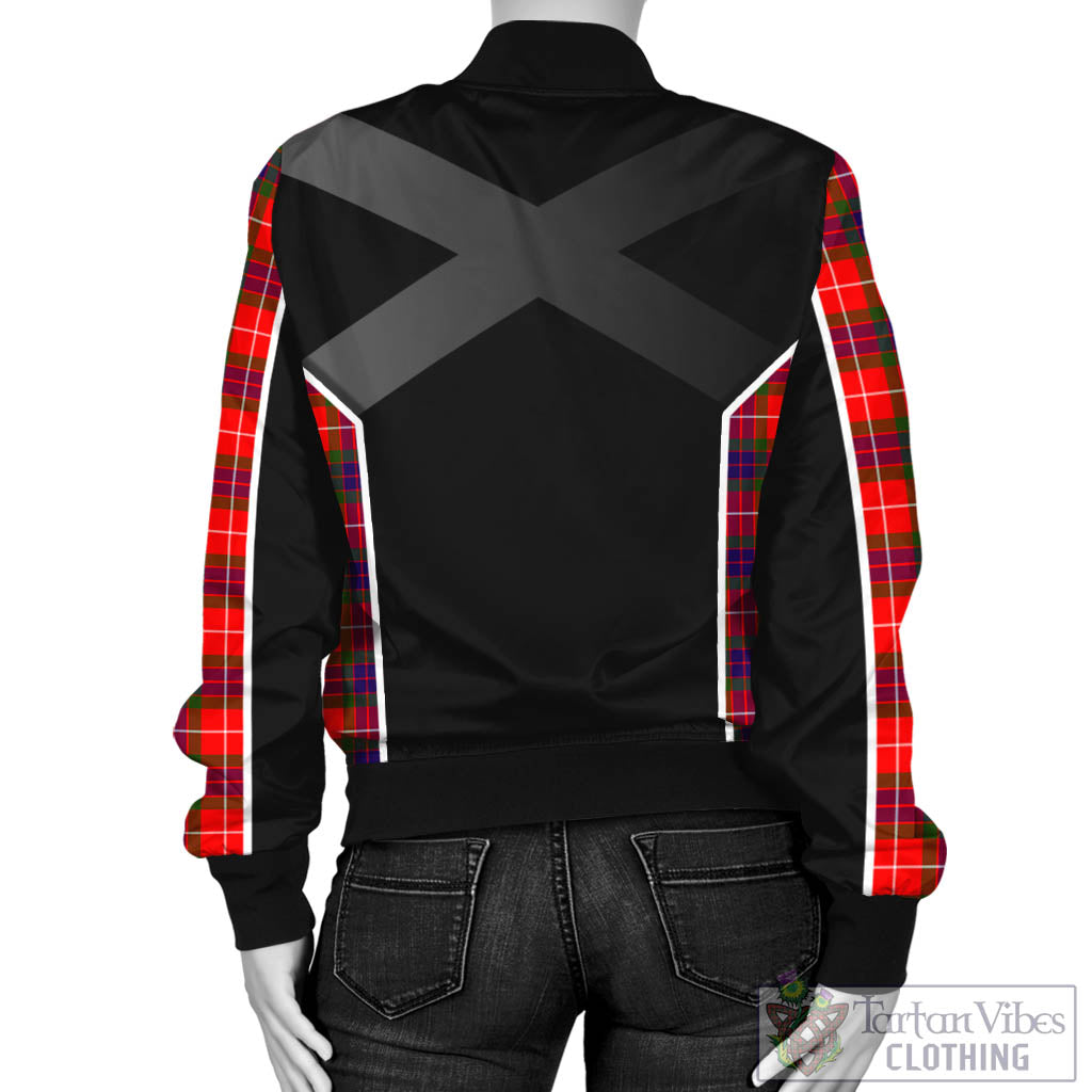 Tartan Vibes Clothing Abernethy Tartan Bomber Jacket with Family Crest and Scottish Thistle Vibes Sport Style