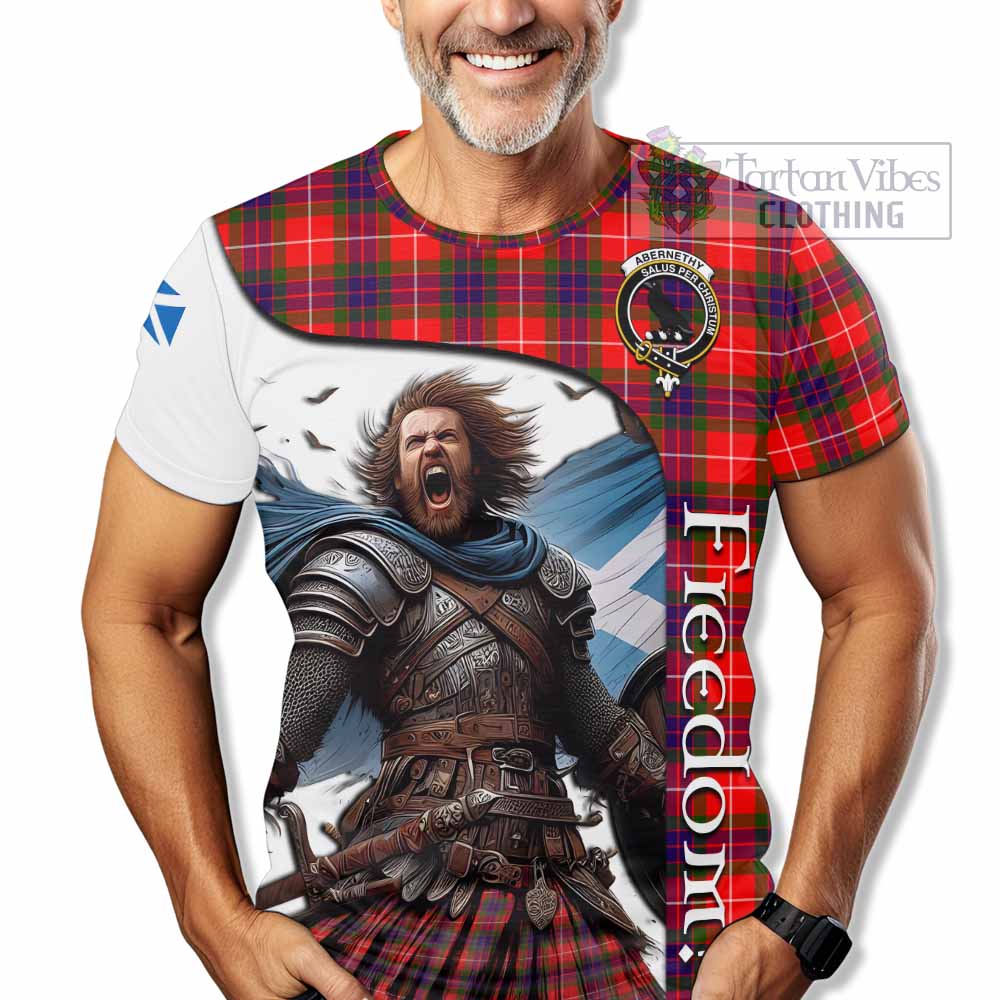 Abernethy Crest Tartan T-Shirt Inspired by the Freedom of Scottish Warrior