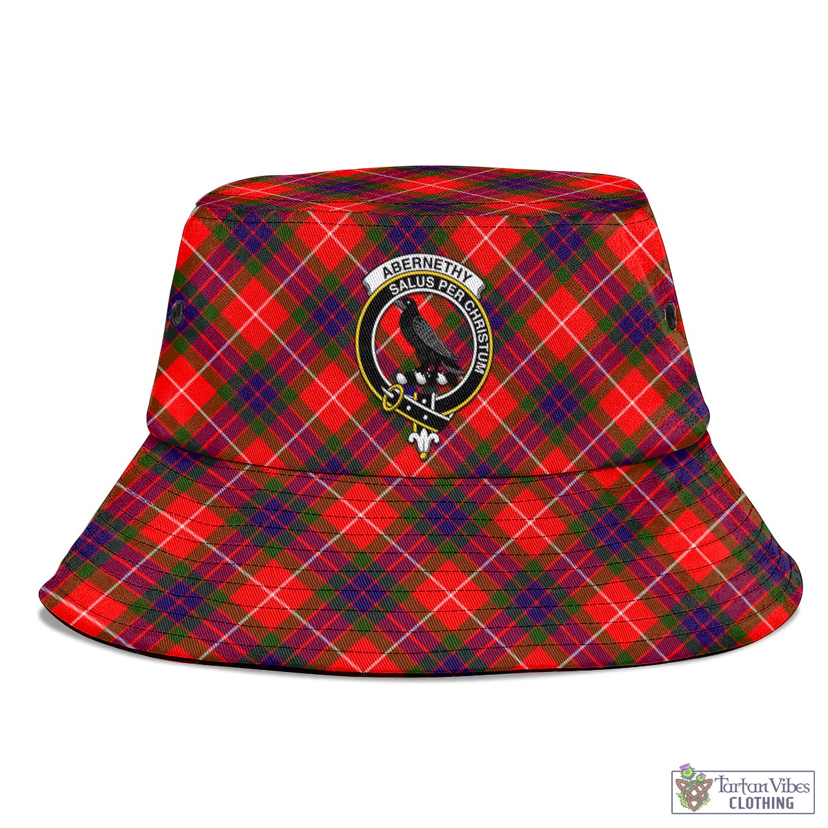 Tartan Vibes Clothing Abernethy Tartan Bucket Hat with Family Crest