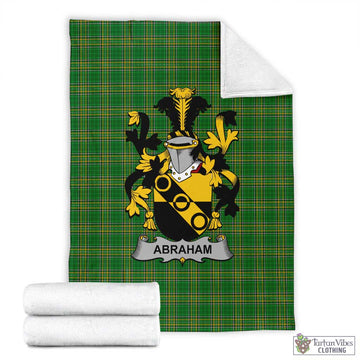 Abraham Irish Clan Tartan Blanket with Coat of Arms