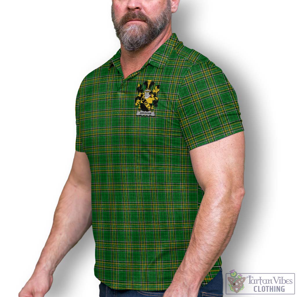 Abraham Irish Clan Tartan Men's Polo Shirt with Coat of Arms Kid - Tartan Vibes Clothing