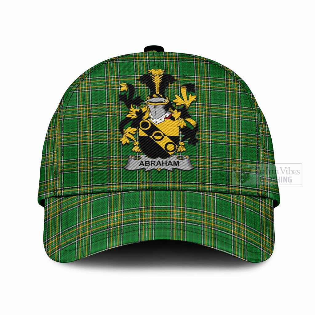 Tartan Vibes Clothing Abraham Irish Clan Tartan Classic Cap with Coat of Arms