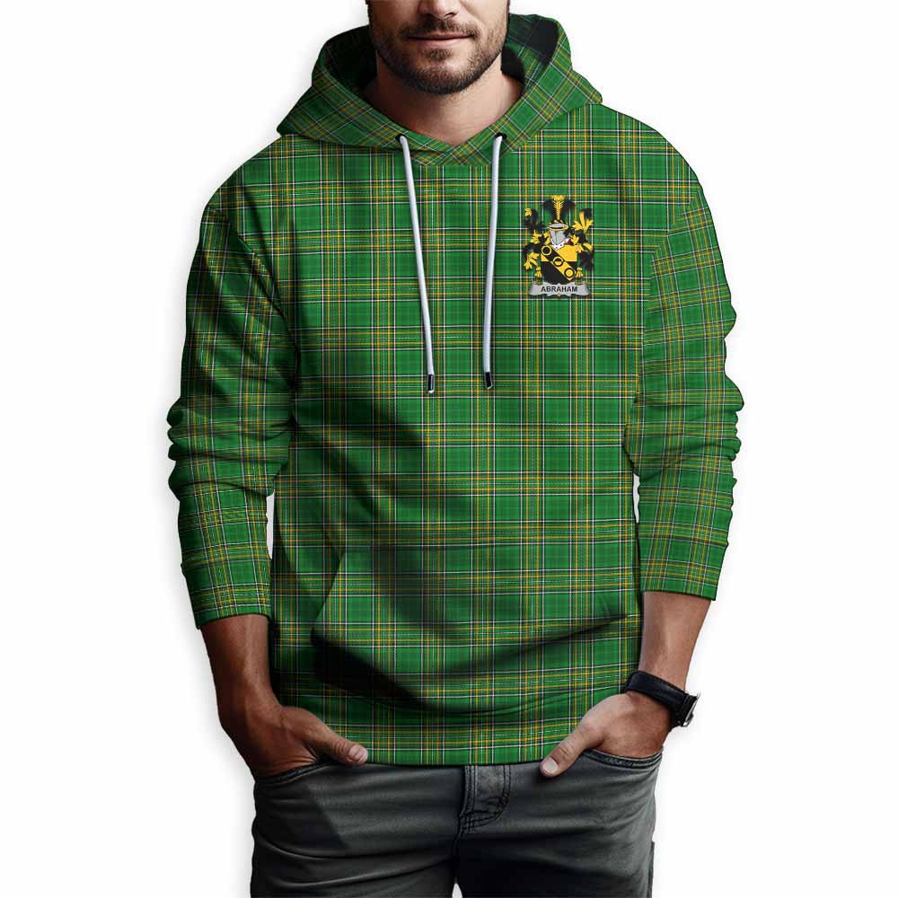 Abraham Irish Clan Tartan Hoodie with Coat of Arms