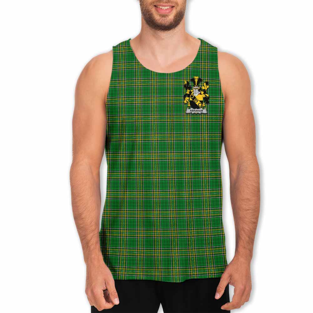 Tartan Vibes Clothing Abraham Irish Clan Tartan Men's Tank Top with Coat of Arms