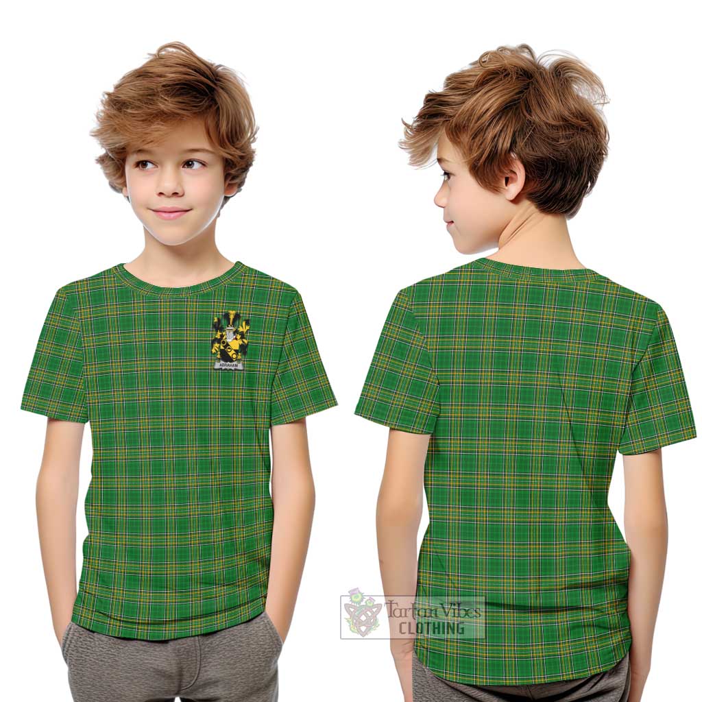 Tartan Vibes Clothing Abraham Irish Clan Kid T-Shirt with Coat of Arms