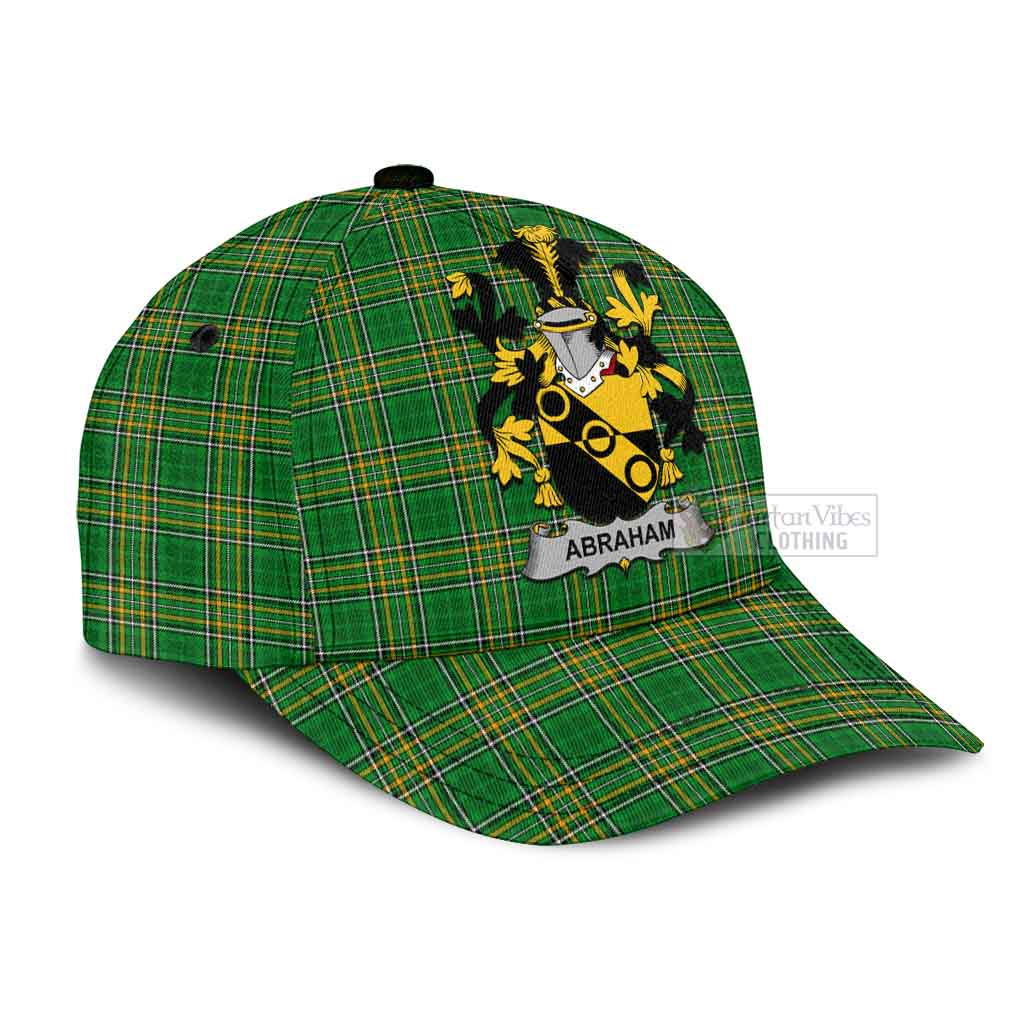 Tartan Vibes Clothing Abraham Irish Clan Tartan Classic Cap with Coat of Arms