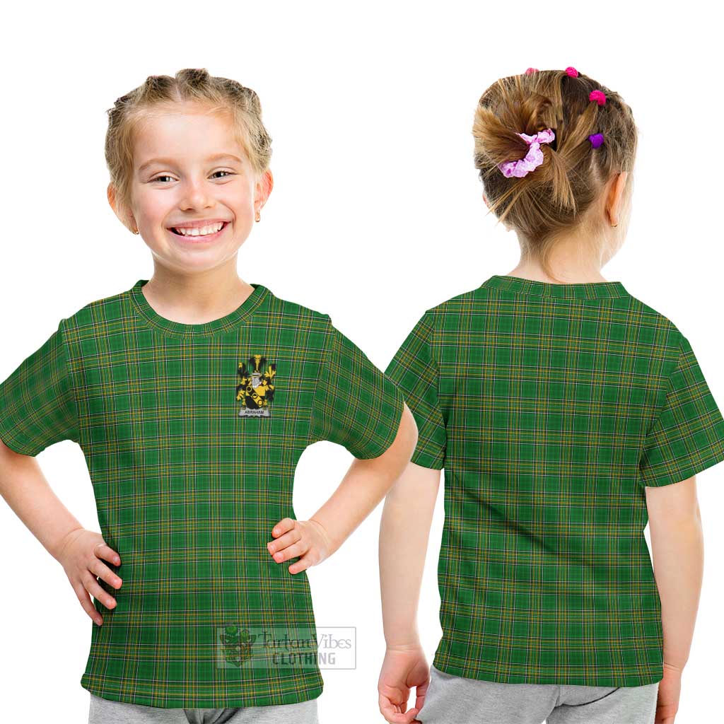 Tartan Vibes Clothing Abraham Irish Clan Kid T-Shirt with Coat of Arms