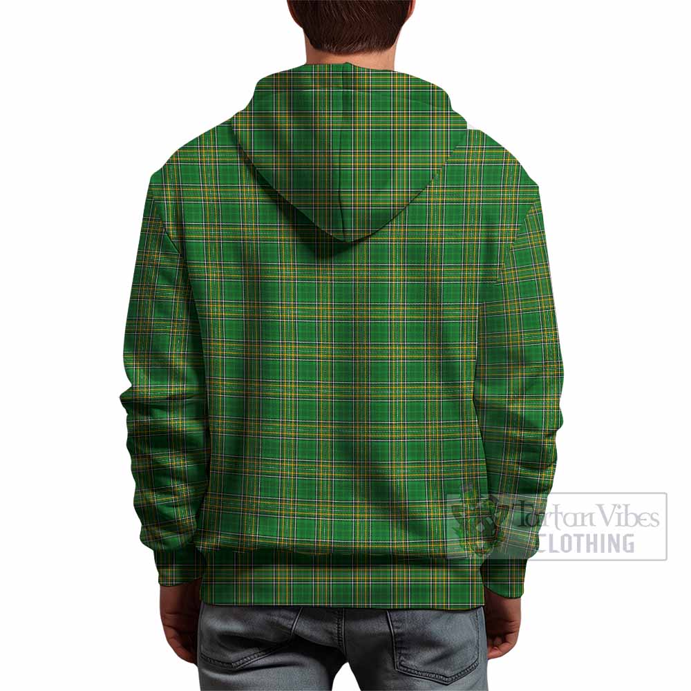 Abraham Irish Clan Tartan Hoodie with Coat of Arms