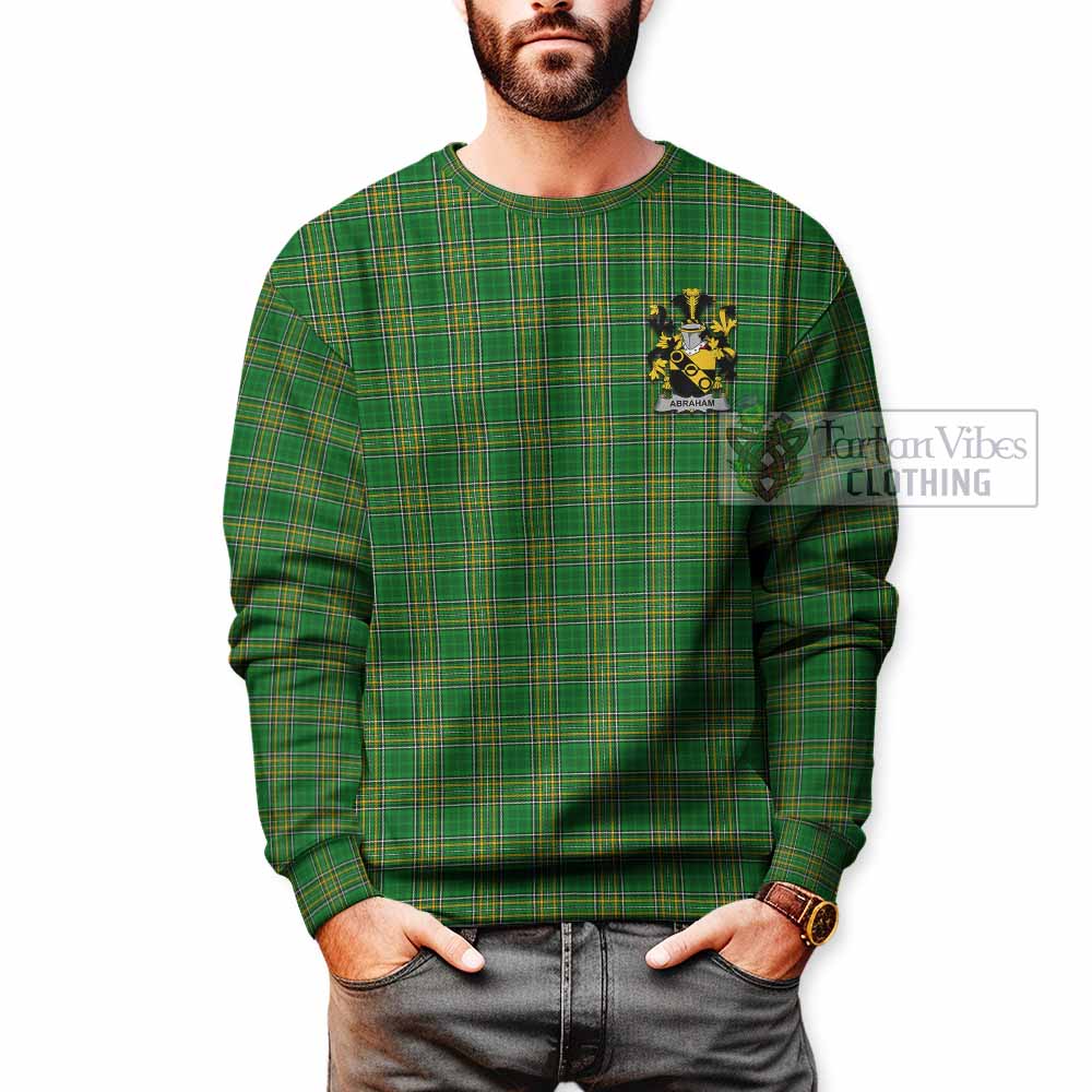 Tartan Vibes Clothing Abraham Irish Clan Tartan Sweatshirt with Coat of Arms