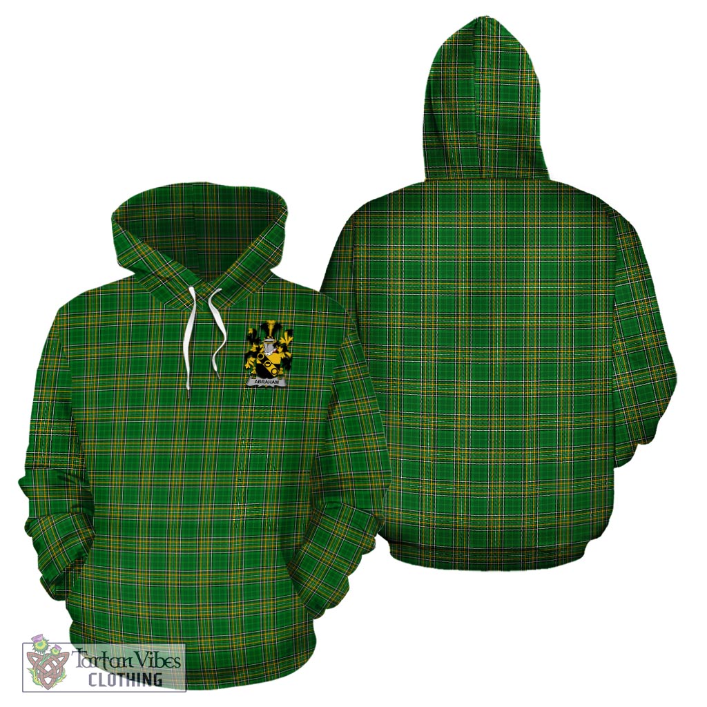 Tartan Vibes Clothing Abraham Ireland Clan Tartan Hoodie with Coat of Arms