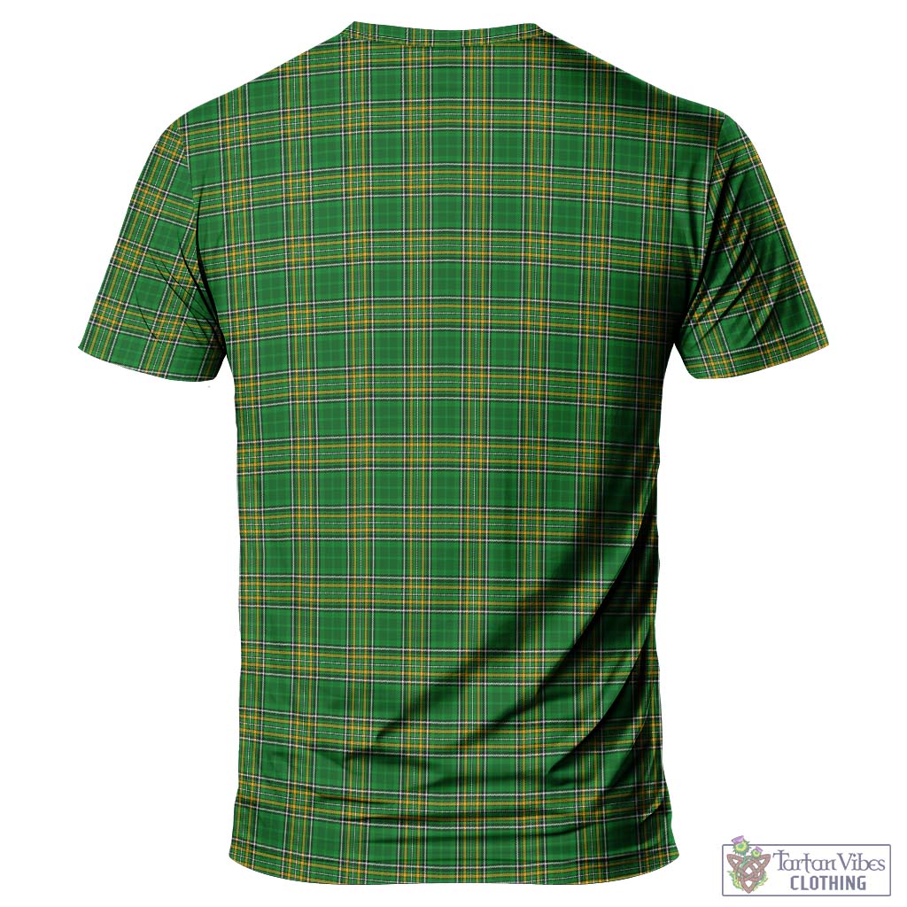 Tartan Vibes Clothing Abraham Ireland Clan Tartan T-Shirt with Family Seal