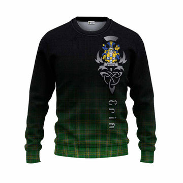 Accotts Irish Clan Knitted Sweater with Coat of Arms Erin Go Bragh Celtic Inspired Unisex - Tartan Vibes Clothing