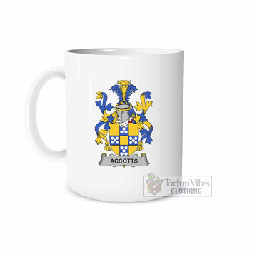 Accotts Irish Clan Coat of Arms Ceramic Mug