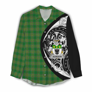 Acheson Irish Clan Women's Casual Shirt Celtic Circle Style Female - Tartan Vibes Clothing