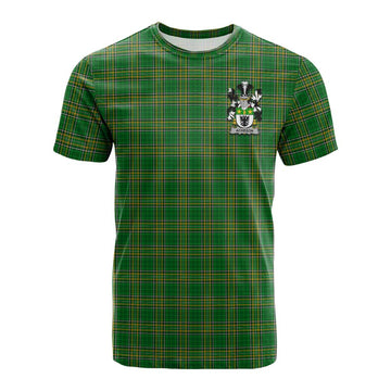 Acheson Irish Clan Tartan Cotton T-shirt with Coat of Arms