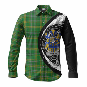 Acotes Irish Clan Long Sleeve Button Shirt Celtic Circle Style Men's Shirt S - Tartan Vibes Clothing